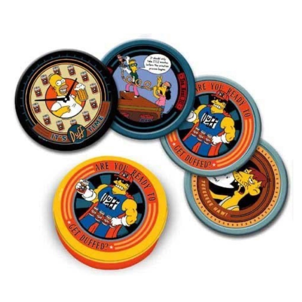 🍺The Simpsons Collectible Drink Coasters Set (4) “Are You Ready to Get Duffed”🍺